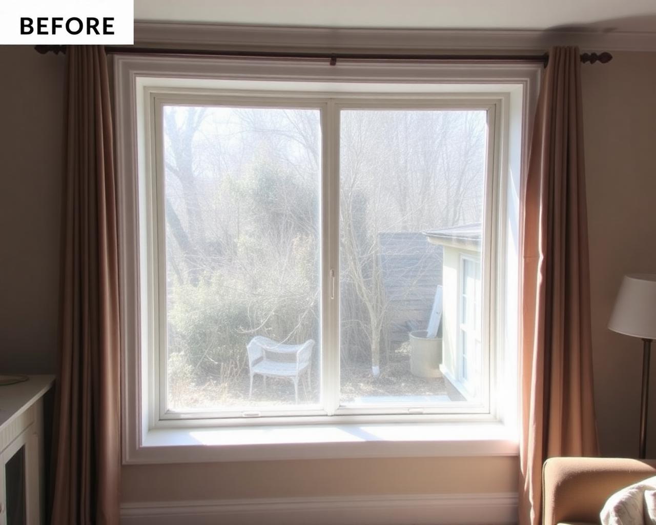 Living room before window treatments